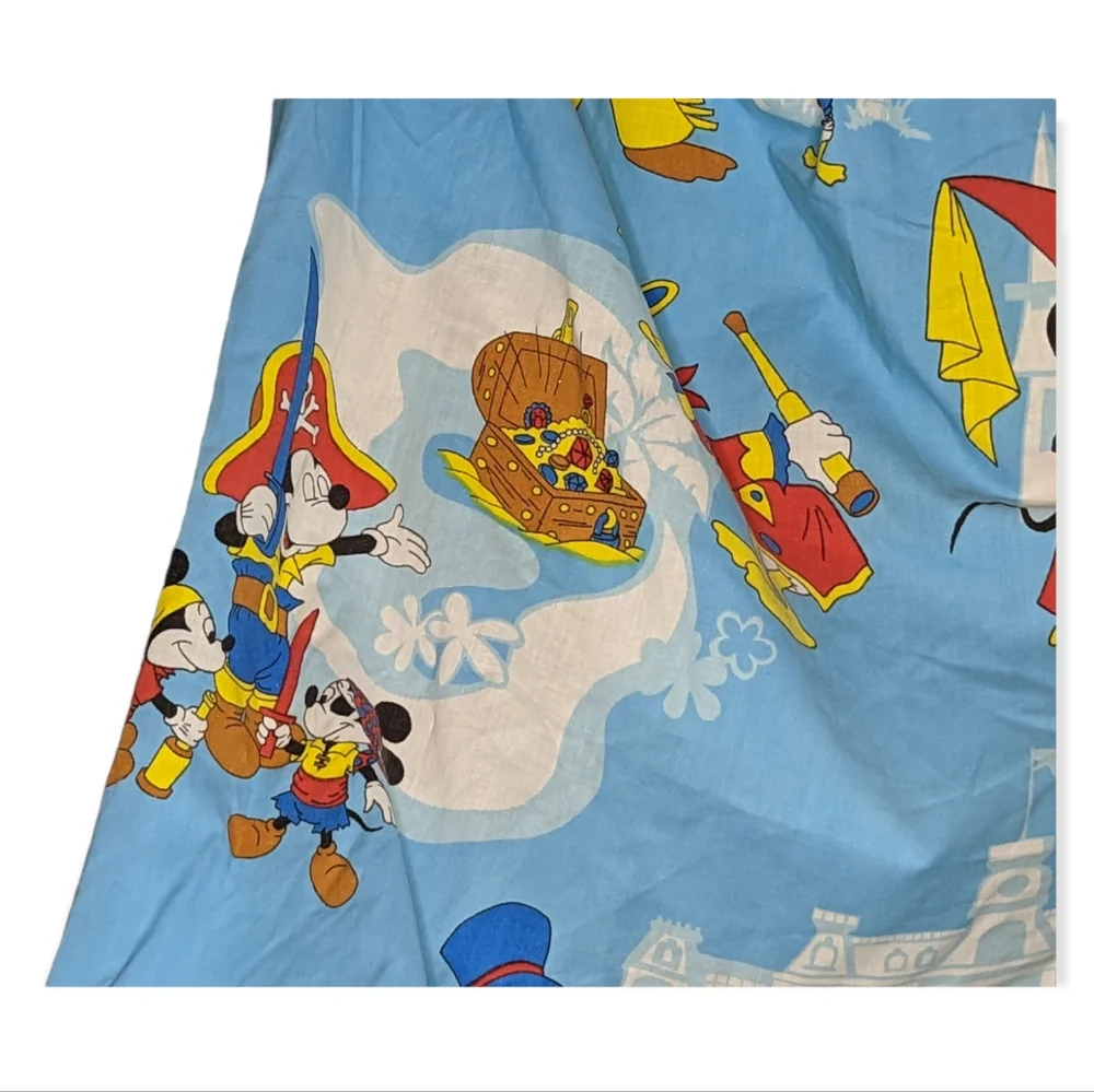 Vintage 1970s Disney Theme Parks Twin Fitted Sheet